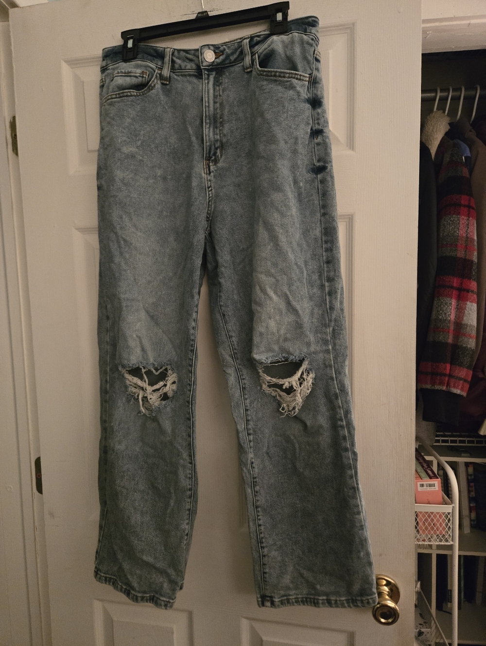 SO Light Wash Highest Rise Baggy Dad Distressed Jeans